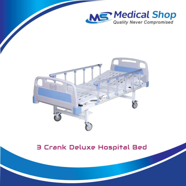 3 Crank Deluxe Hospital Bed | Home Use