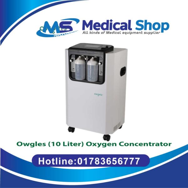 Owgels 10 Litre Oxygen Concentrator – Purity 93% ±3% – OZ-10-02TW0. Brand: Owgels. Product Type: Ready Stock Oxygen Concentrator. Product Origin: China. Weight: 29KG. External Dimension: 360X370X670mm. Power: 340W. Average Sound Pressure Level: ≤46dB (A). Oxygen Pressure: 30-60kpa. Oxygen Flow: 10L/ min±10%. Oxygen Concentration: ≥90%. Imported Originals: German oil-free compressor, French CECA molecular sieve to ensure high quality. Efficient Oxygen Production: Flow rate of 5L/min and high concentration of 93%±3% to really meet medical demand. Stable Oxygen Supply: Continue to produce oxygen for 24 hours and operate for 365 days without stopping to guard healthy at all time. Intelligent Alarm: AB-level intelligent alarm system to let it safer. Atomization Function: fine atomization and effective treatment. Patent Protection: 8 EU-certified patented technologies, authoritative and reliable.
