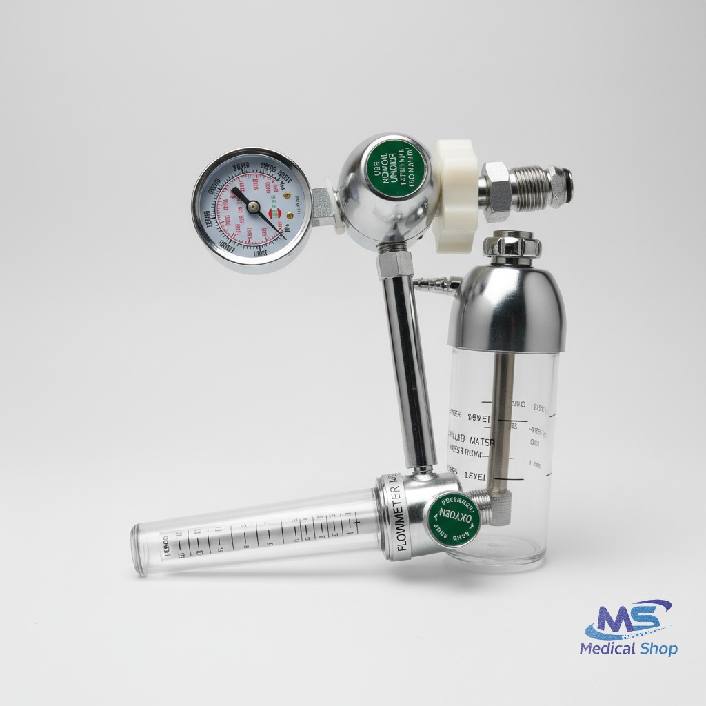 prostudio-ai-oxygen-regulator-flowmeter-5050dd Elite Silver Regulator Price in Bangladesh - Image 1