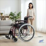 Aluminum Folding Wheelchair with Foldable Back - Image 2